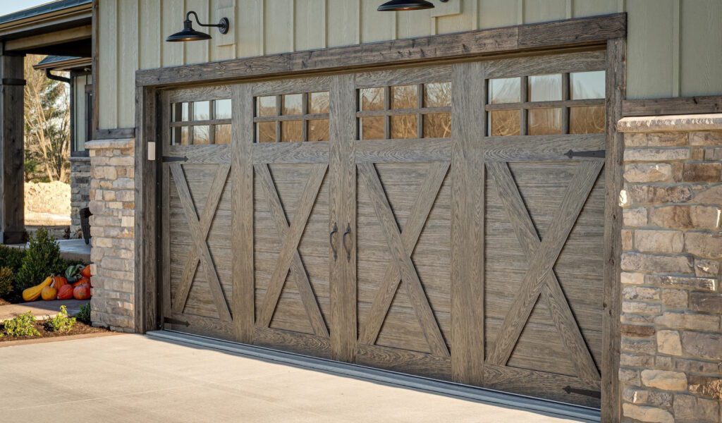 Carriage house garage door installation