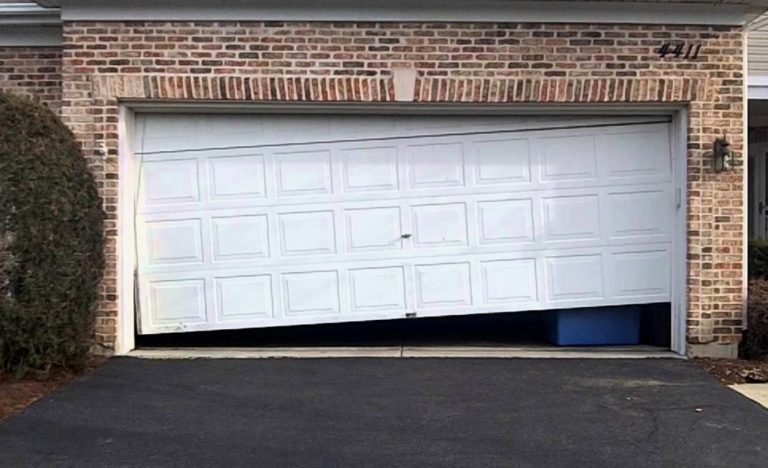 Garage door off the rails