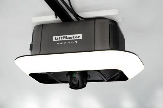 LiftMaster garage door opener mounted on residential garage ceiling in Arizona