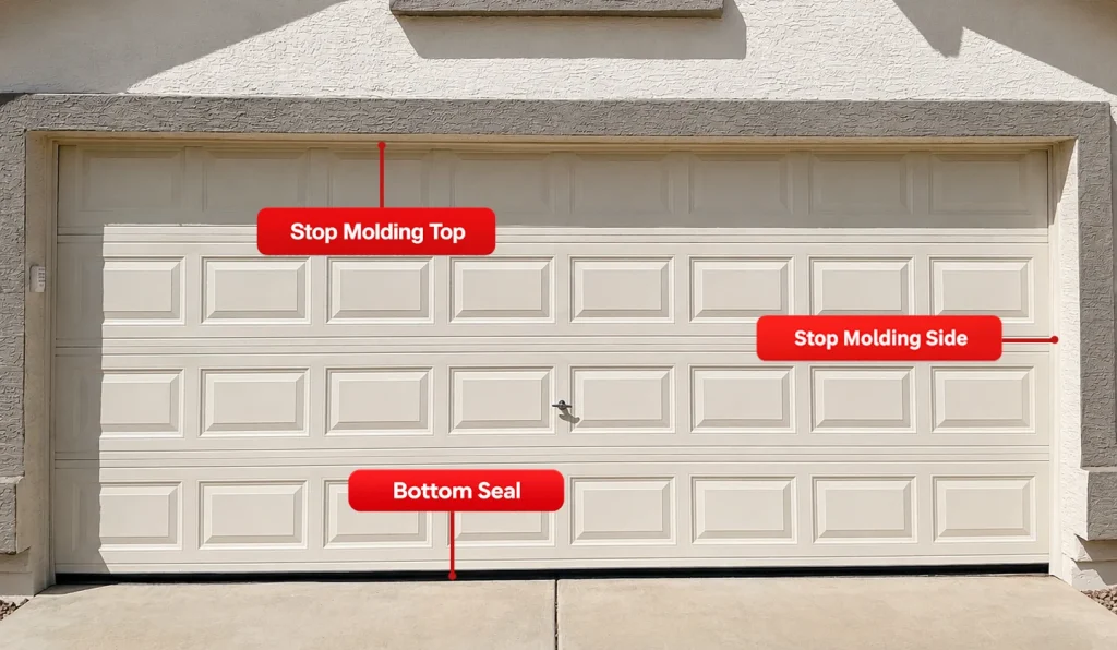garage door weatherstripping replacement types